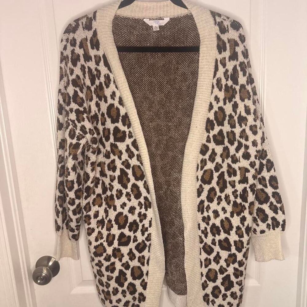 Leopard print open front cardigan - Picture 2 of 4